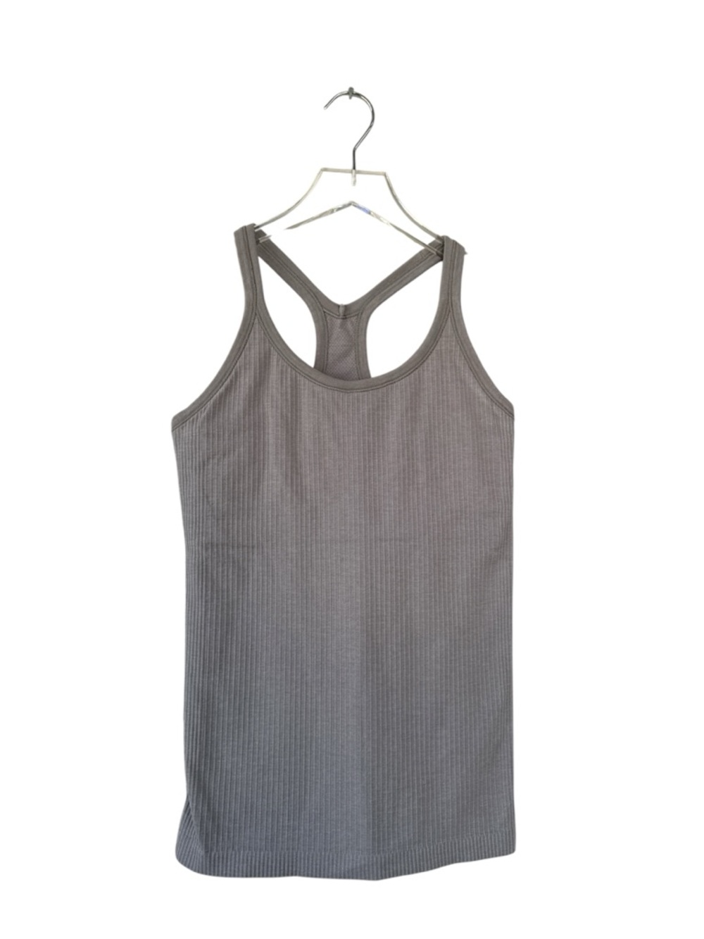 lululemon athletica Gray Ribbed Racerback Tank Top